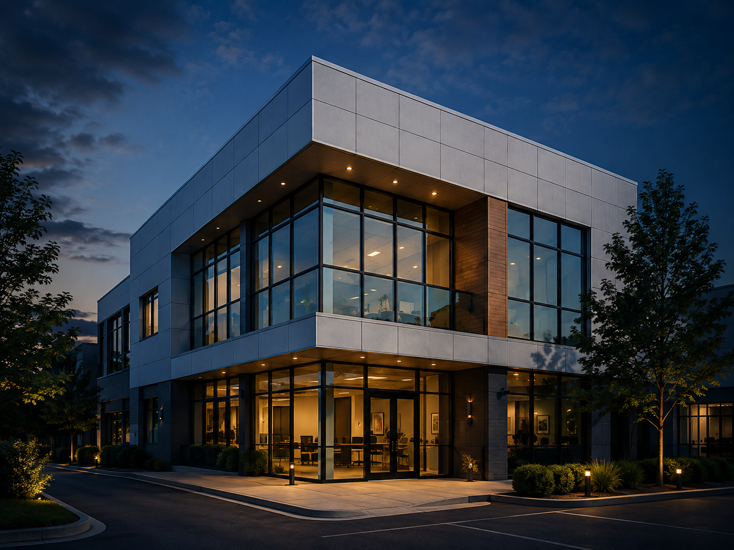 Modern business building